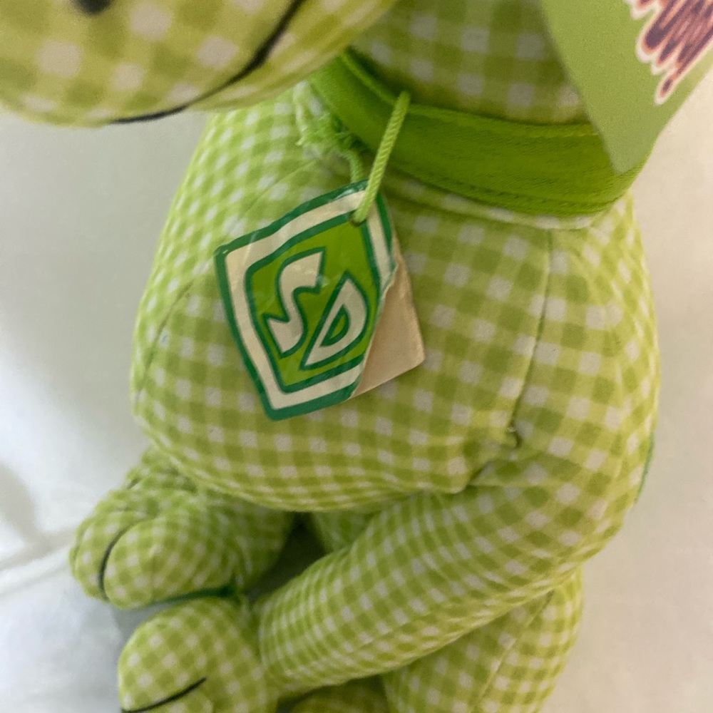 Scooby Doo Plush Toy Factory Green Plaid Checkered Stuffed Toy Hanna Barbera - Picture 4 of 8